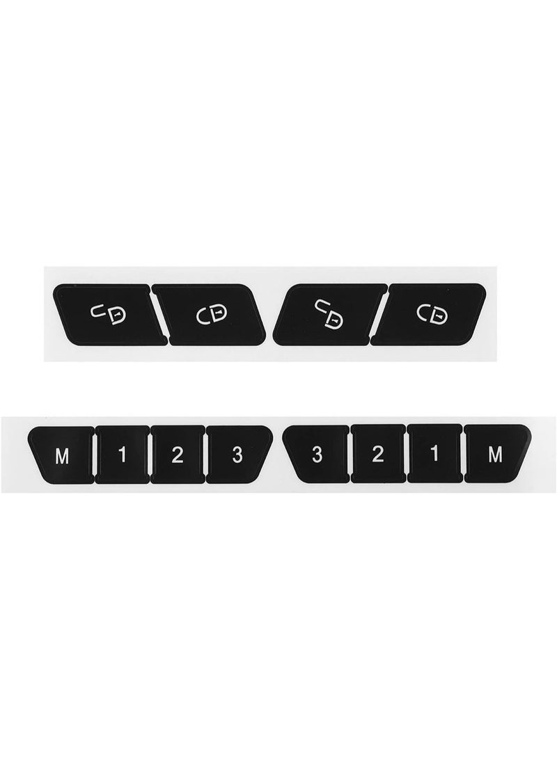 jaexest Car Steering Wheel A/C Door Lock Button Repair Sticker Decals – Compatible with Mercedes Benz GLK350 C Class CLS C218 SLK W172 W204 W212 W218 W207 – Black Vinyl Interior Trim Kit - Image 3